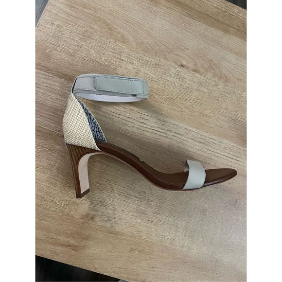 Anthropologie Matt Bernson Meridian Heels Natural Raffia Heels, Size 8, MP $250 - Picture 2 of 10